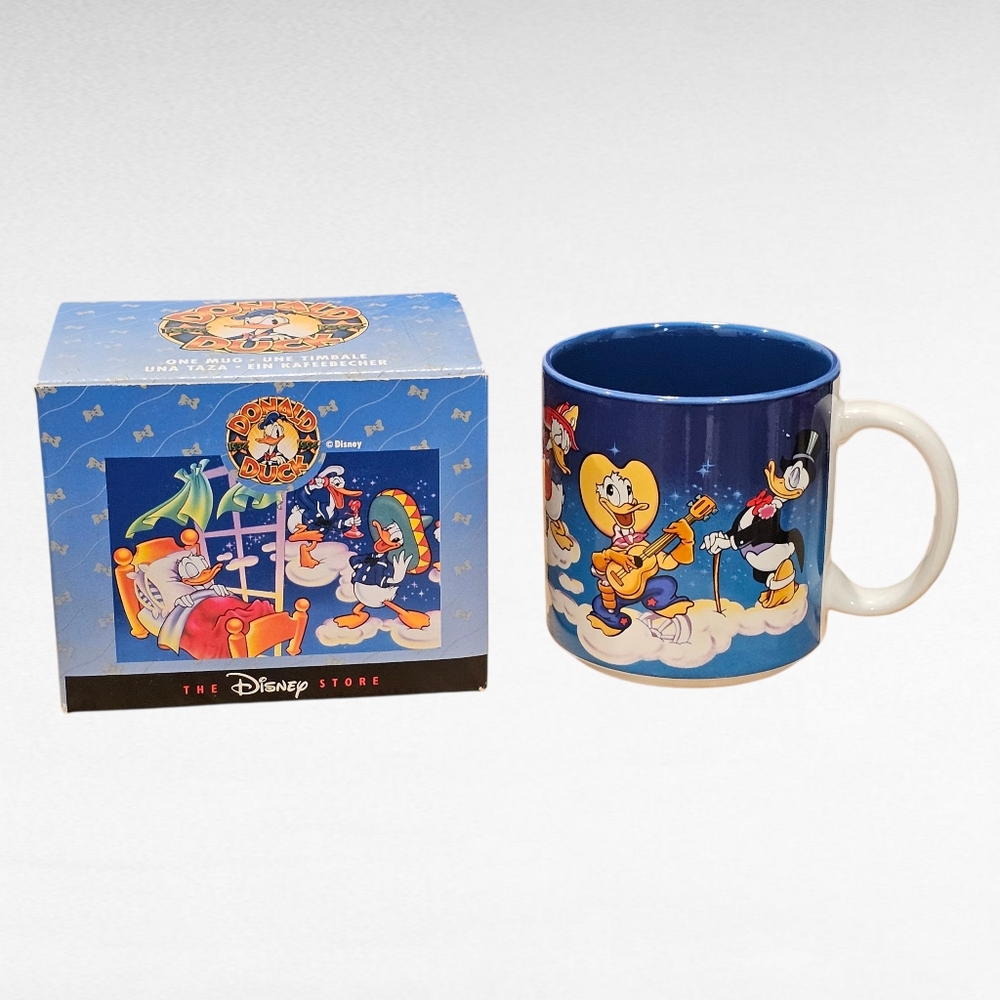 Disney Store Donald Duck Coffee Cup Mug 1994 with Box